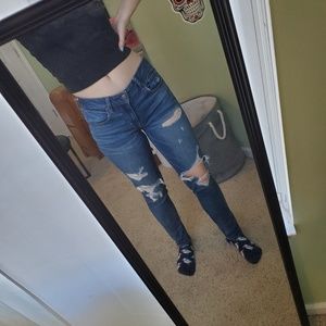 American Eagle Ripped straight leg Jean
